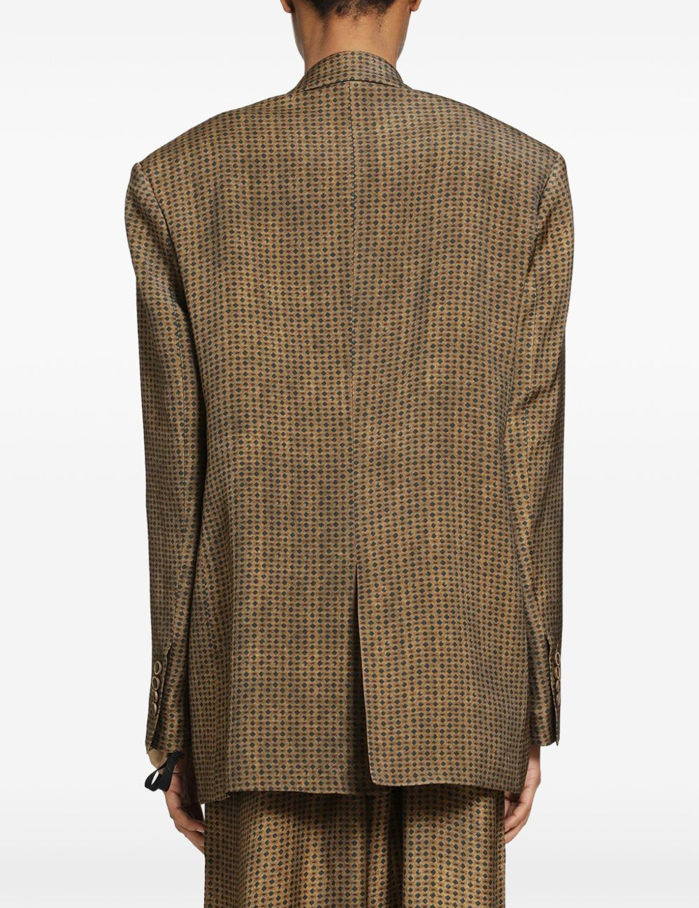 Giacca con stampa geometrica kava in marrone Uma wang - donna 
