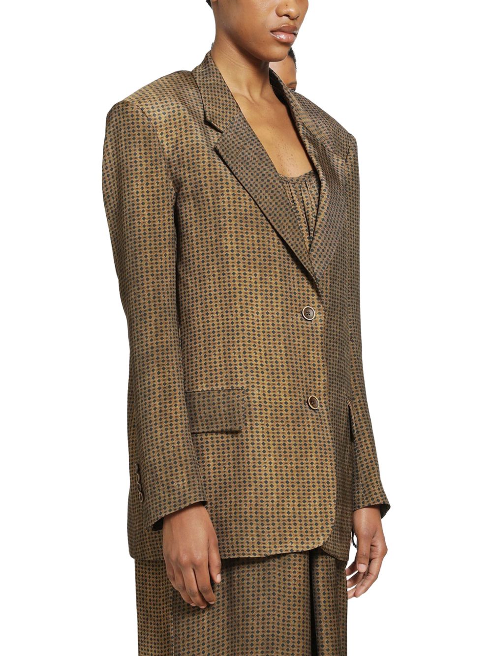 Giacca con stampa geometrica kava in marrone Uma wang - donna 