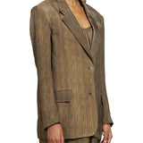 Giacca con stampa geometrica kava in marrone Uma wang - donna 