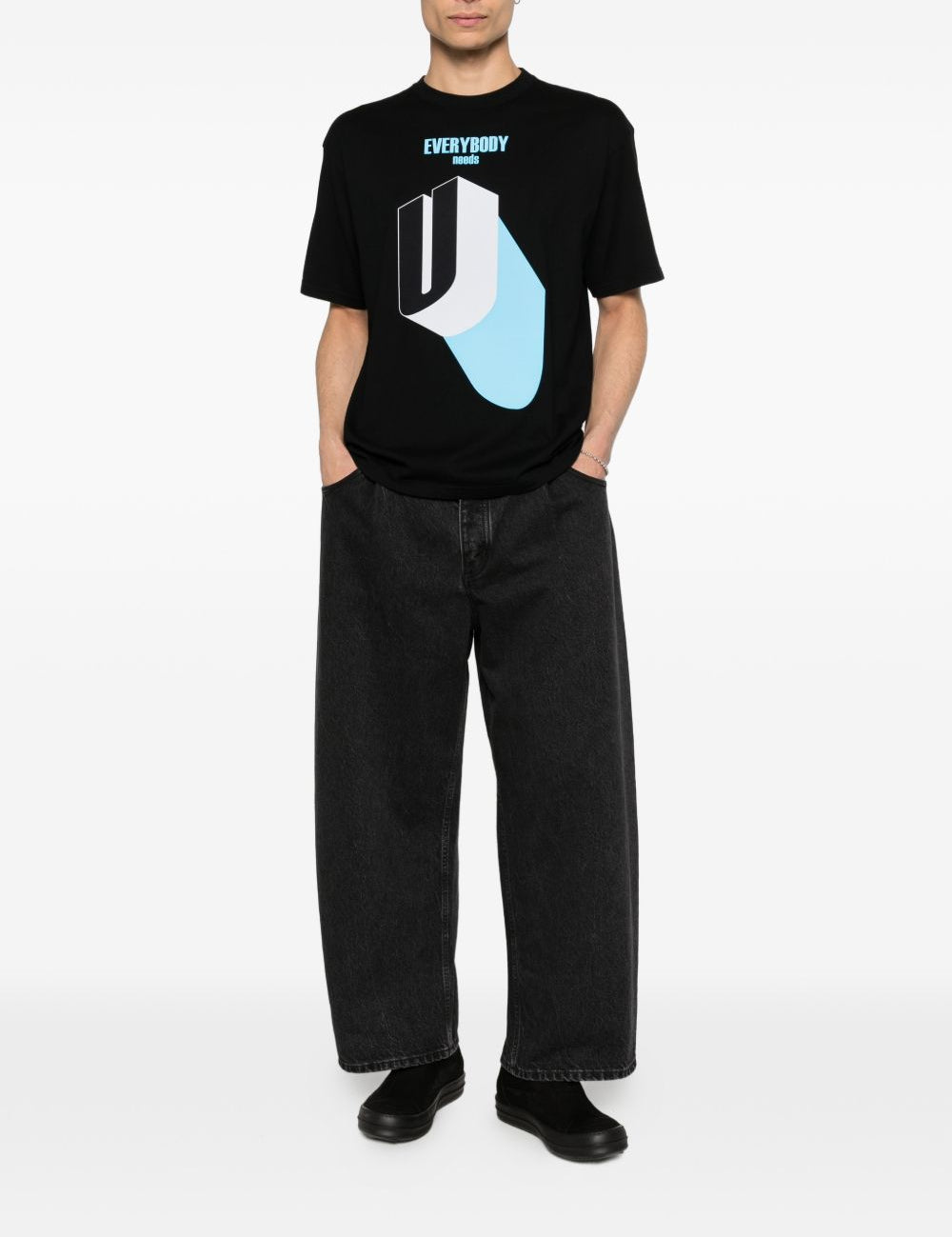 T-shirt con stampa grafica in nero Undercover - uomo 