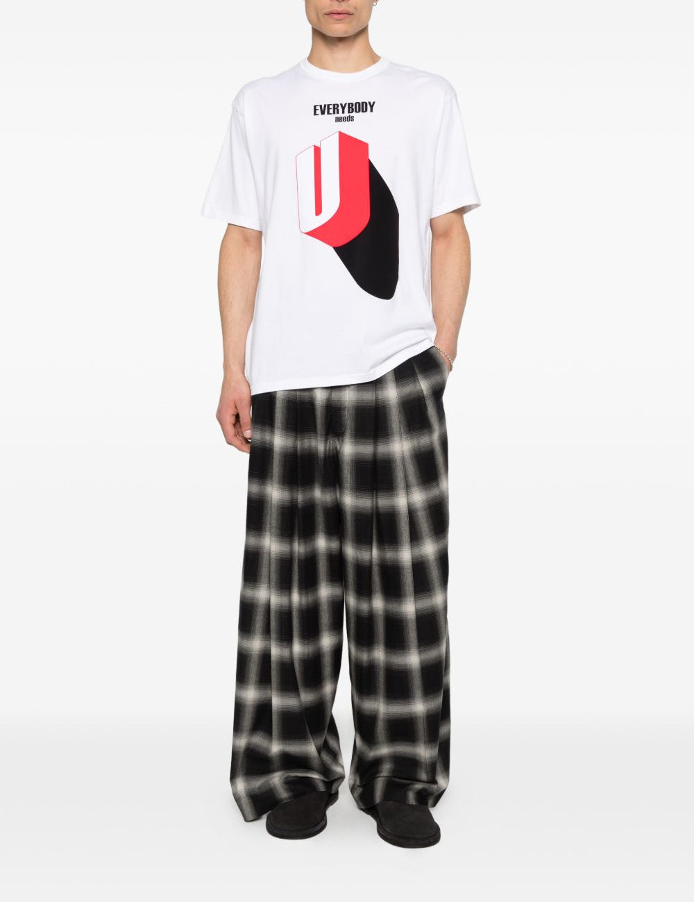 T-shirt con stampa grafica in bianco Undercover - uomo 