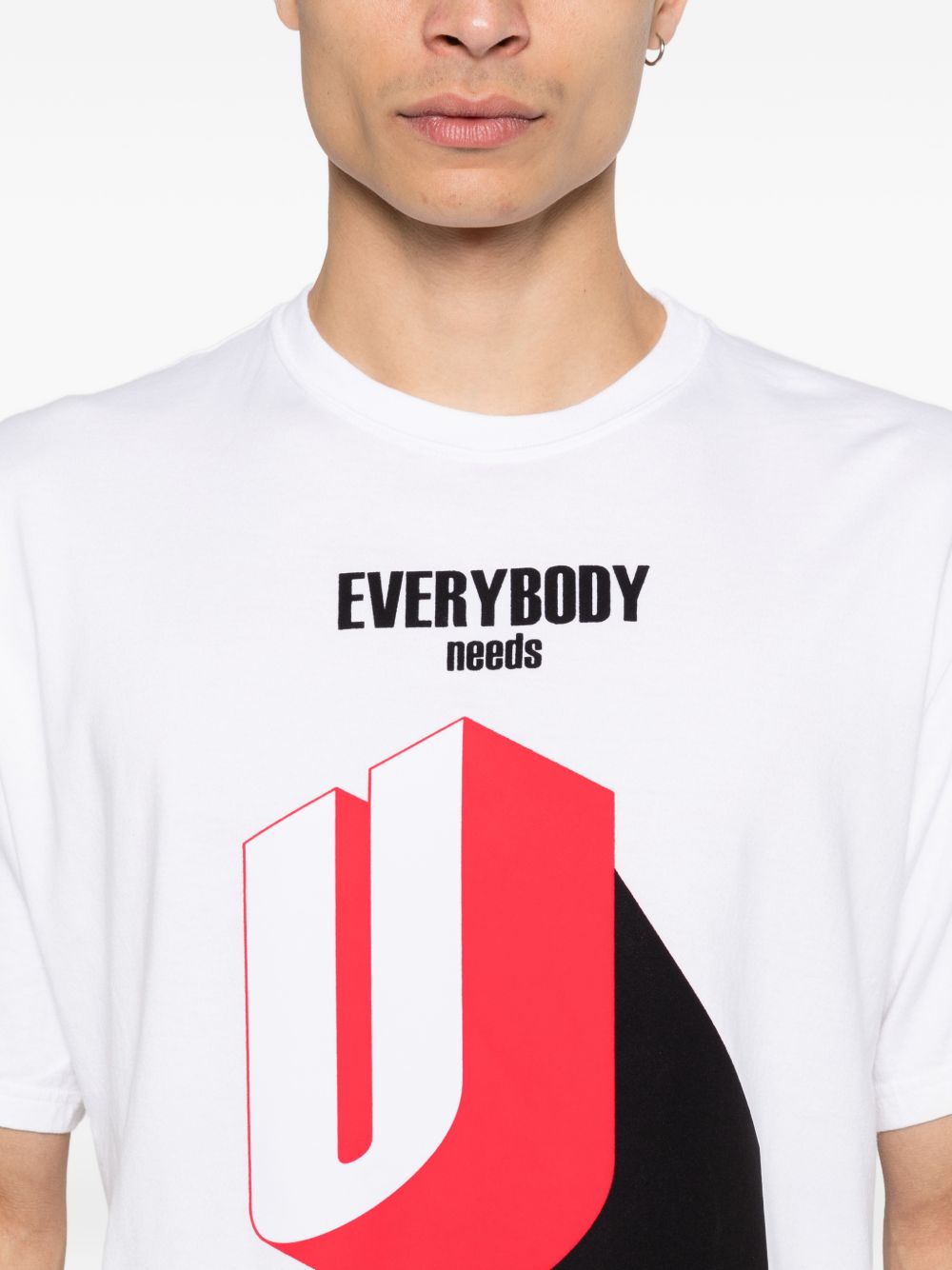 T-shirt con stampa grafica in bianco Undercover - uomo 