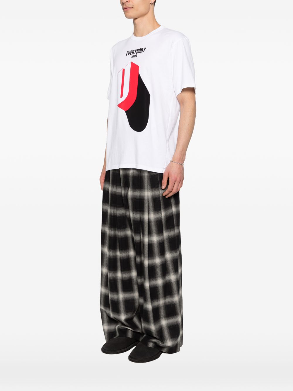 T-shirt con stampa grafica in bianco Undercover - uomo 