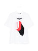 T-shirt con stampa grafica in bianco Undercover - uomo