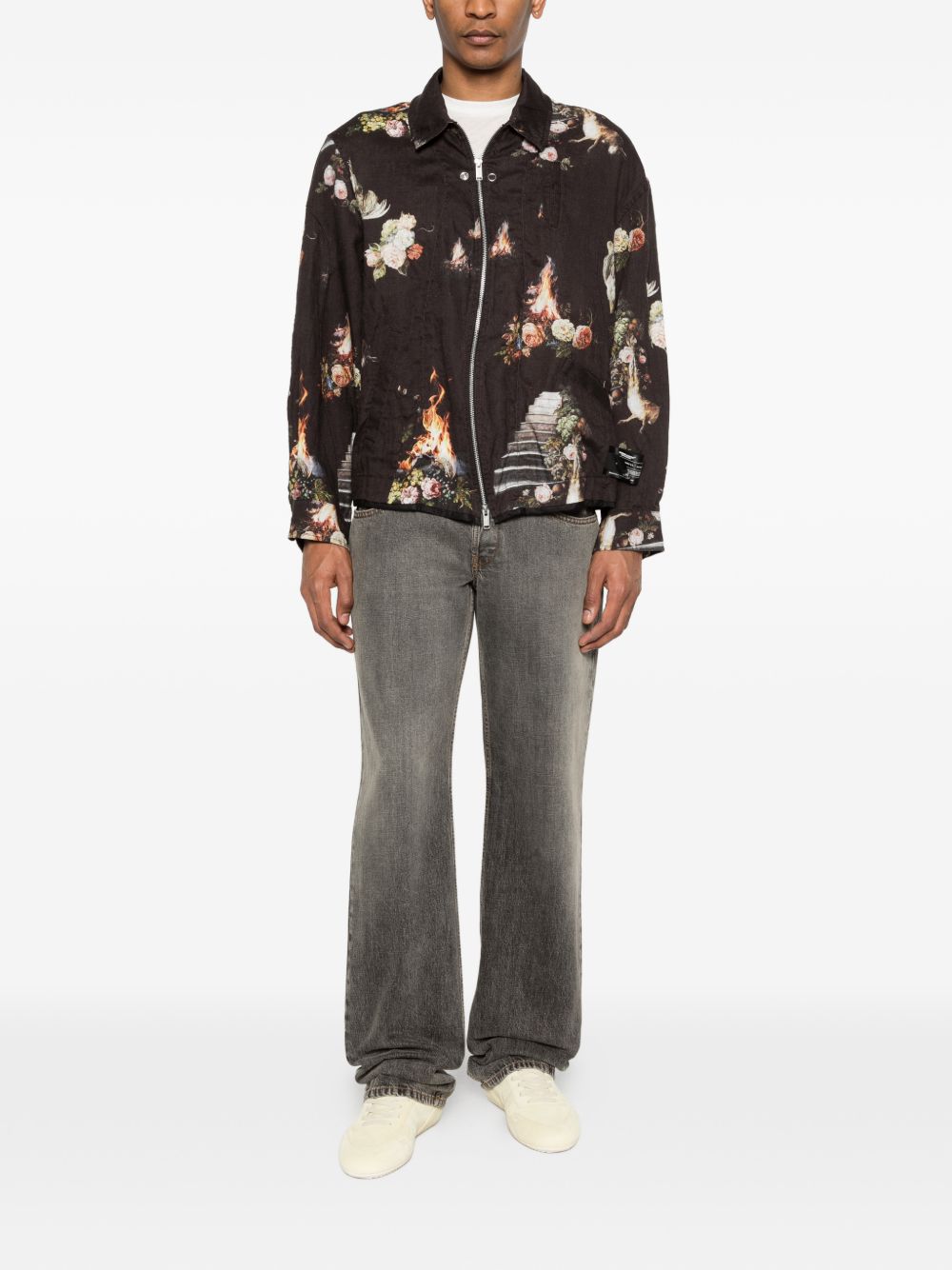 Bomber a fiori multicolore Undercover - uomo 