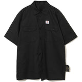 Camicia a maniche corte con bottoni in nero Undercover - uomo 
