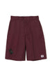 Undercover burgundy logo shorts - men
