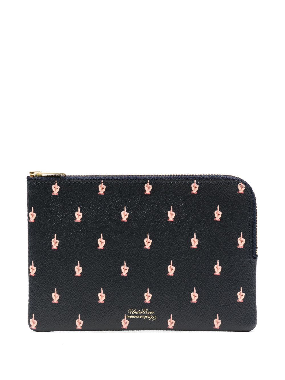 Clutch con stampa in blu Undercover - unisex 