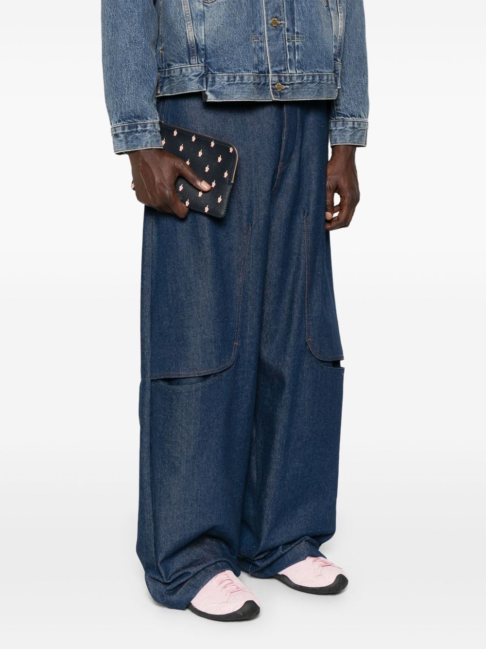 Clutch con stampa in blu Undercover - unisex 