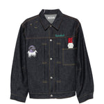 Giacca denim con stampa grafica in blu Undercover - uomo 