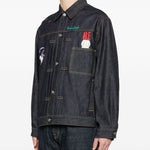 Giacca denim con stampa grafica in blu Undercover - uomo 