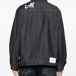 Giacca denim con stampa grafica in blu Undercover - uomo 