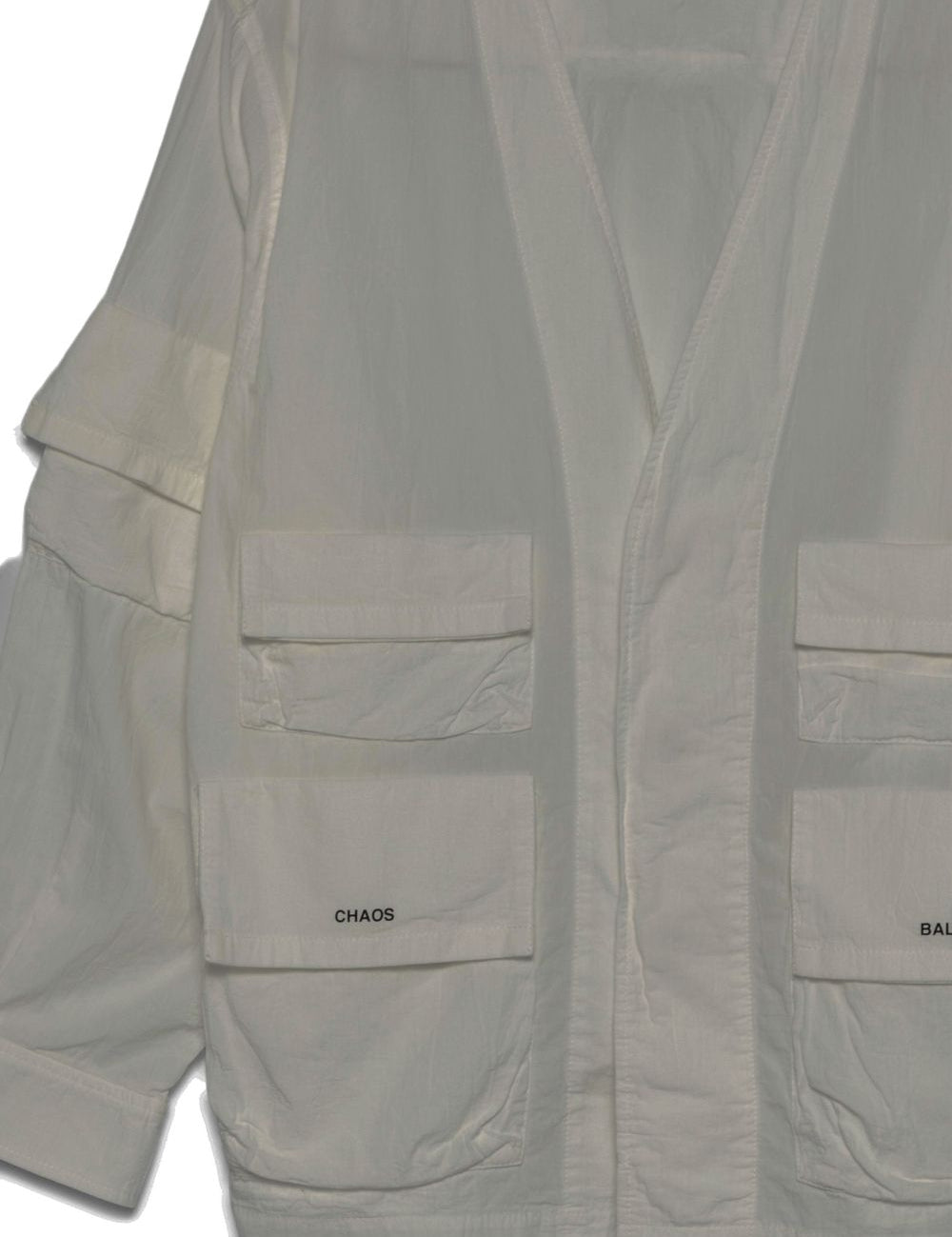 Giacca con scollo a V in bianco Undercover - uomo 