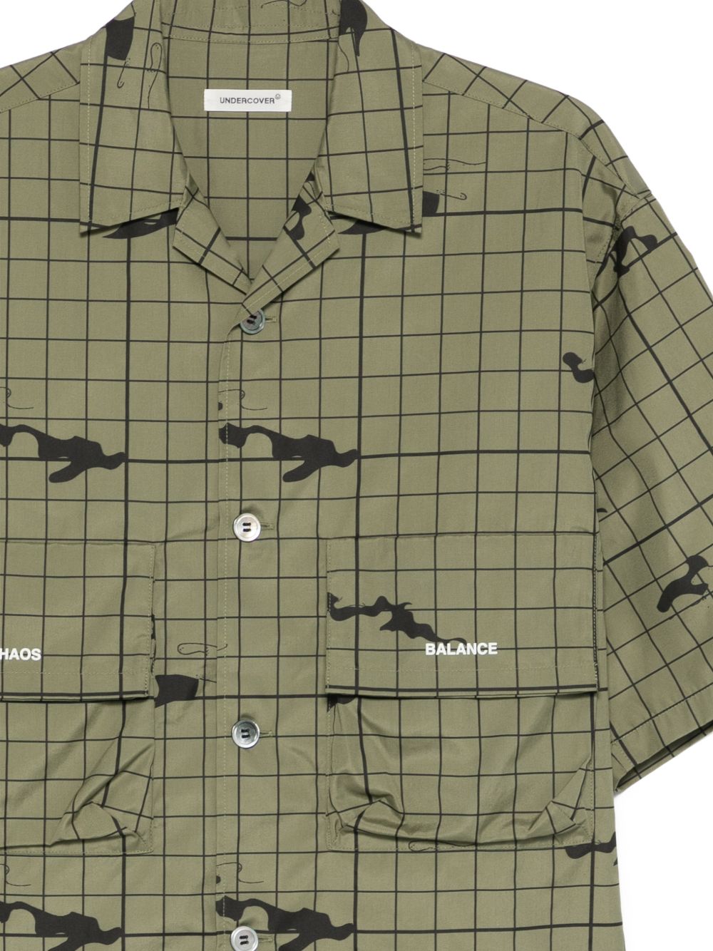 Camicia a quadri in verde Undercover - uomo 