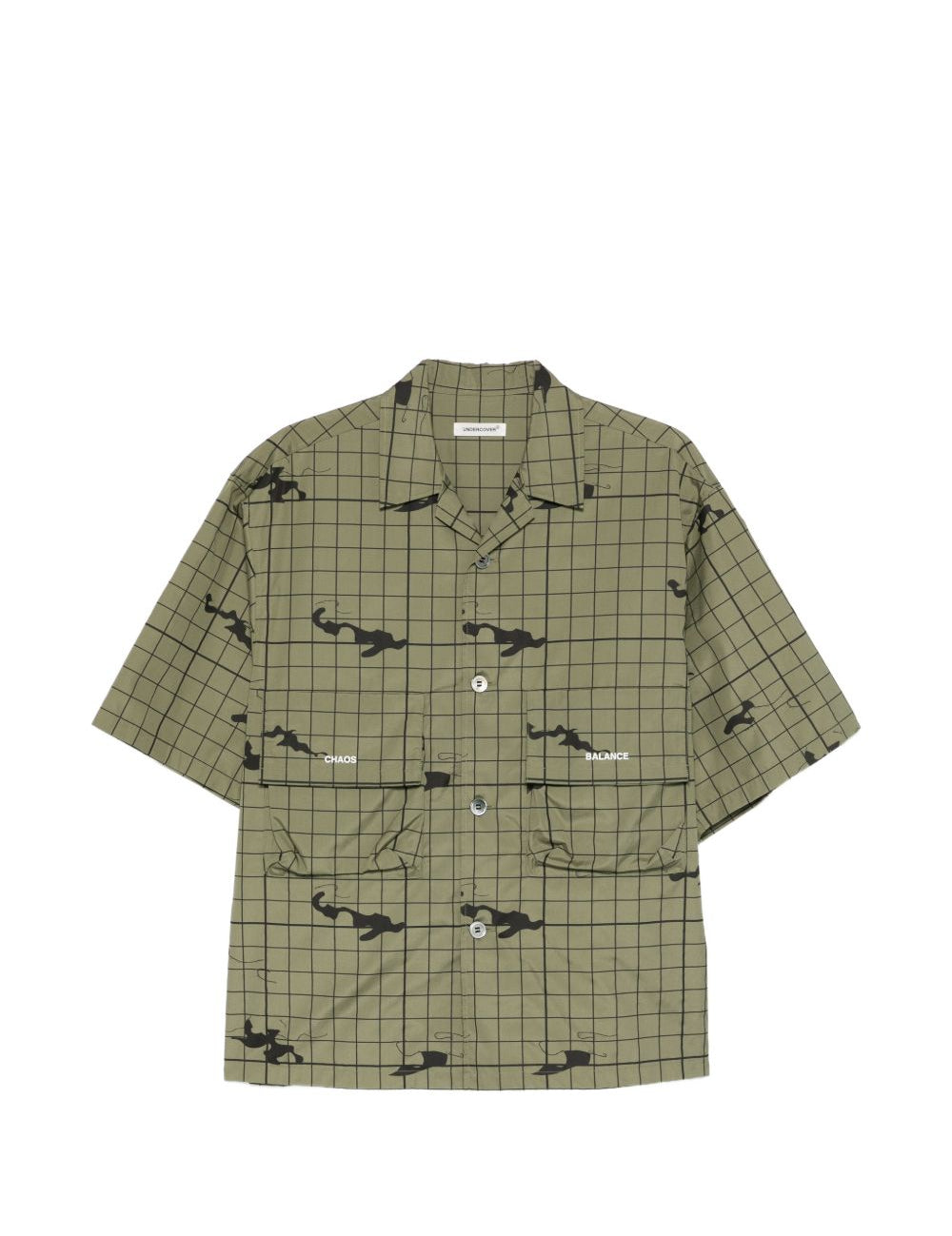 Camicia a quadri in verde Undercover - uomo 
