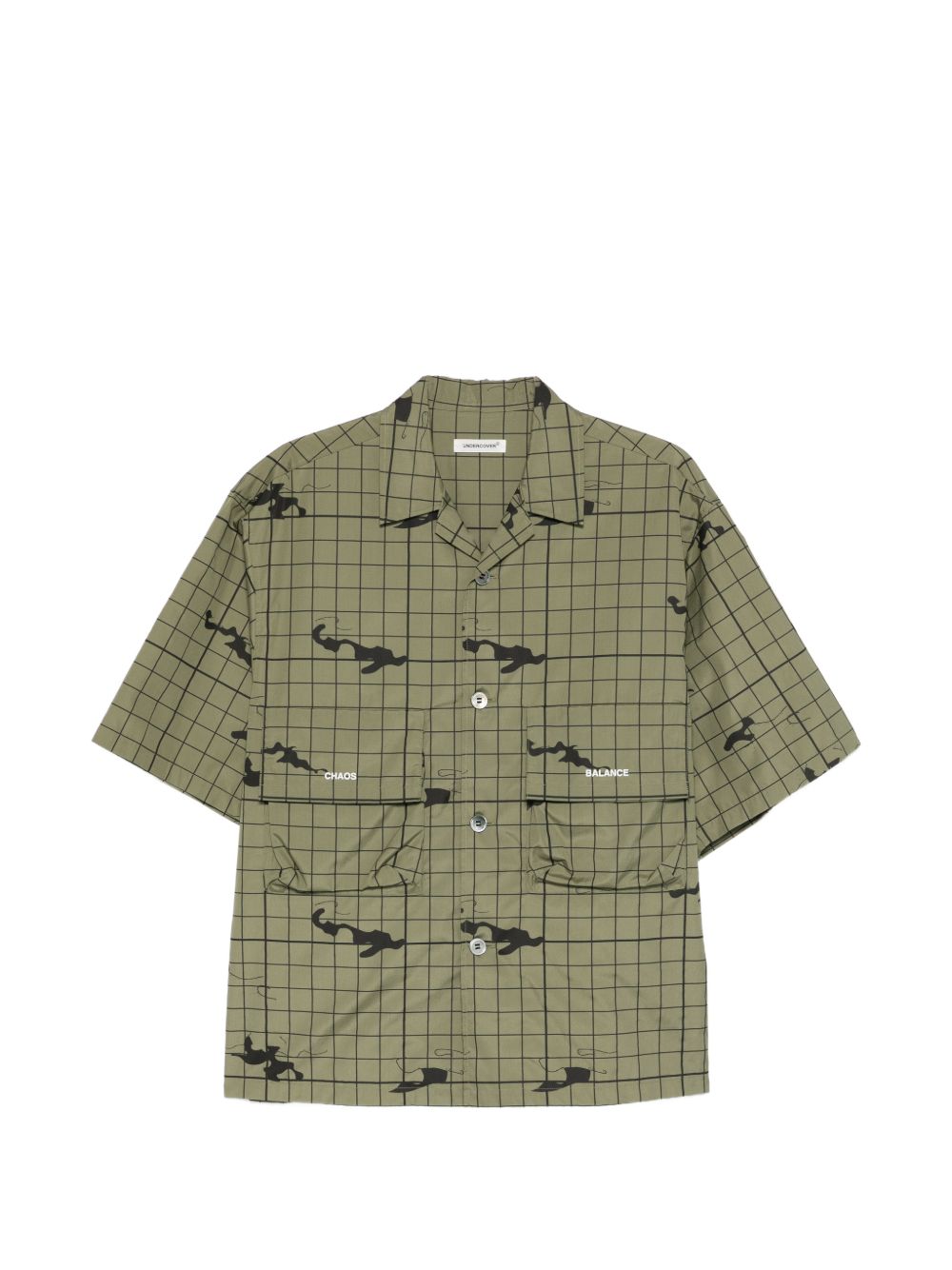 Camicia a quadri in verde Undercover - uomo 