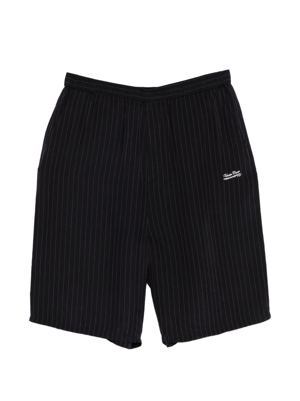 Shorts con fantasia gessata in nero Undercover - uomo 
