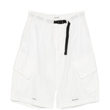 Pantaloncini con chiusura a fibbia in bianco Undercover - uomo 