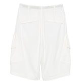 Pantaloncini con chiusura a fibbia in bianco Undercover - uomo 