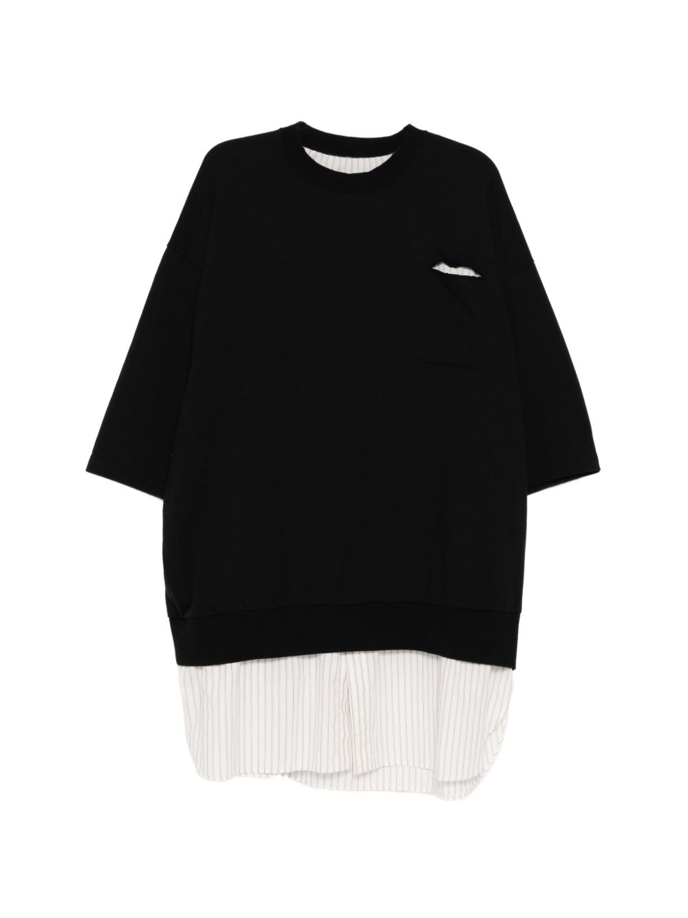 T-shirt con cut-out in nero Undercover - uomo 