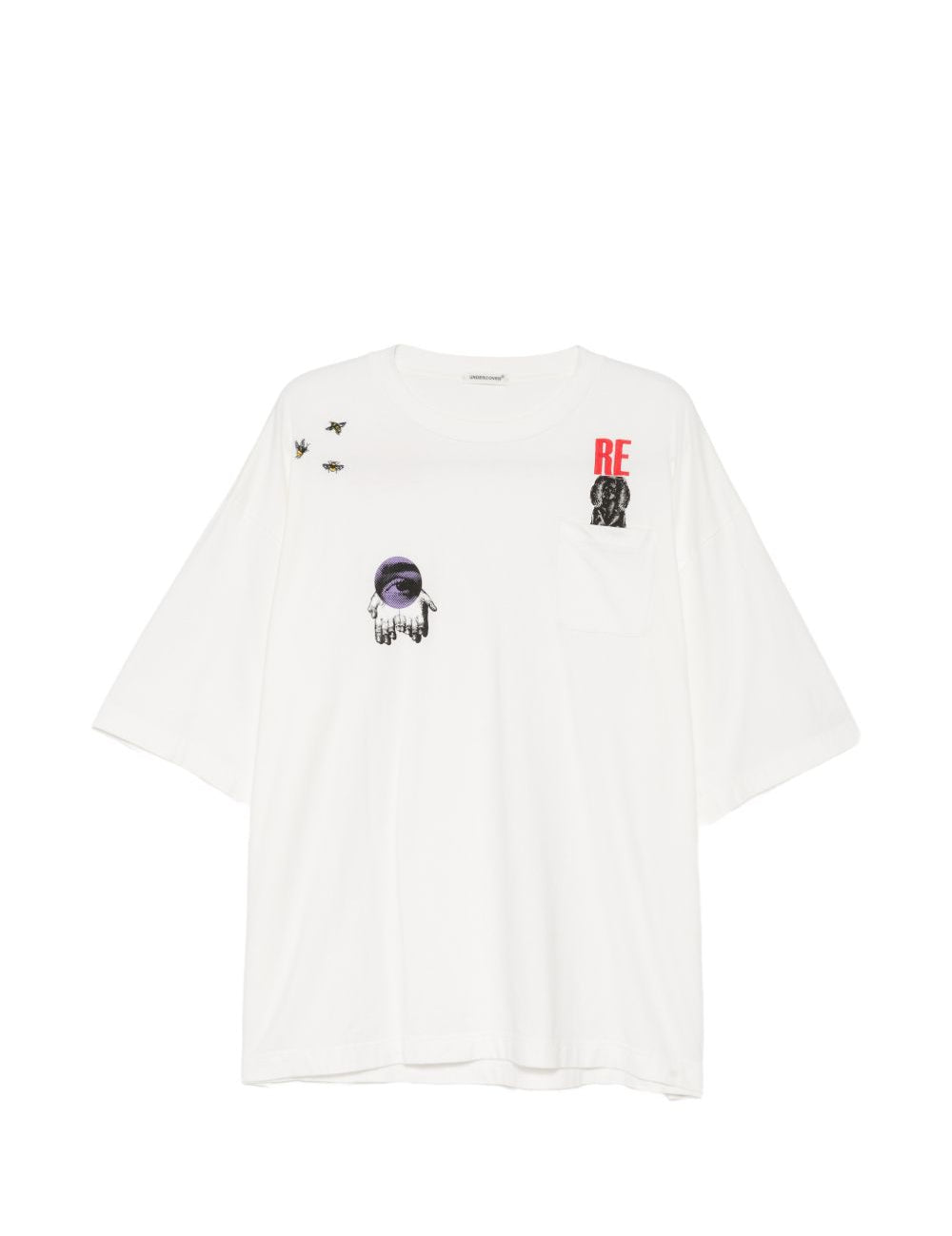 T-shirt con stampa in bianco Undercover - uomo 