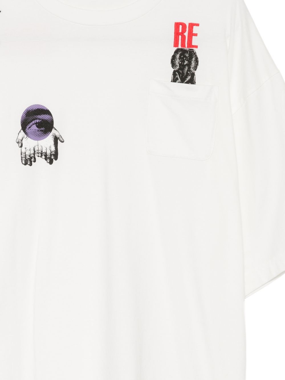 T-shirt con stampa in bianco Undercover - uomo 