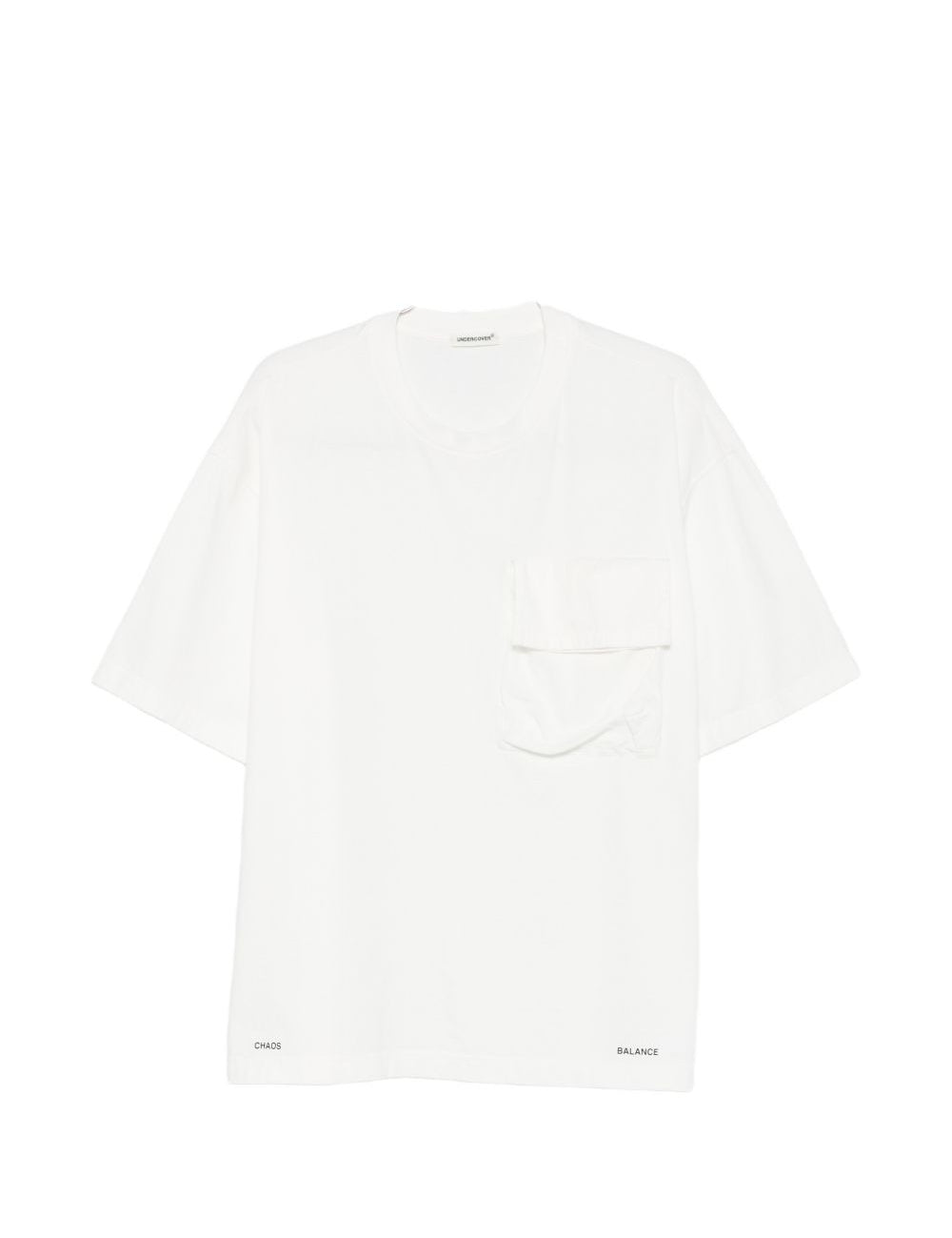 T-shirt con tasca sul petto in bianco Undercover - uomo 