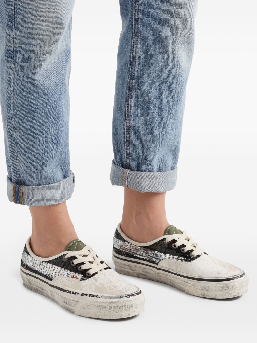 Sneakers lx authentic 44 denim in bianco Vans - unisex 
