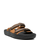Ciabatte con cinturino touch-strap in marrone Veja - uomo 