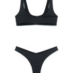 Set bikini con design elasticizzato in nero Venuja - donna 