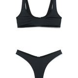 Set bikini con design elasticizzato in nero Venuja - donna 