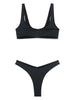 Venuja black stretch bikini set - women's