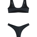 Set bikini con design elasticizzato in nero Venuja - donna 
