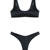 Set bikini con design elasticizzato in nero Venuja - donna 