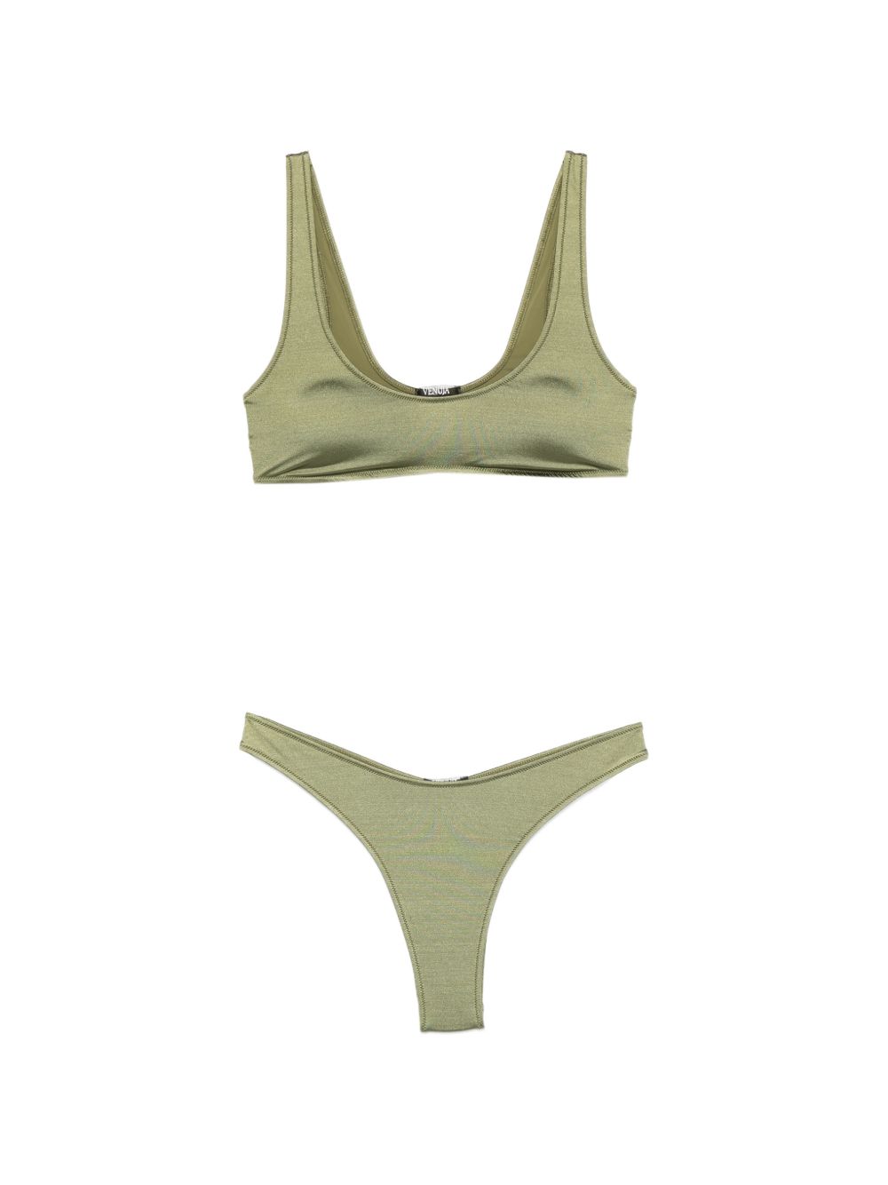 Bikini con finitura metallica in verde Venuja - donna 