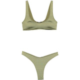 Bikini con finitura metallica in verde Venuja - donna 