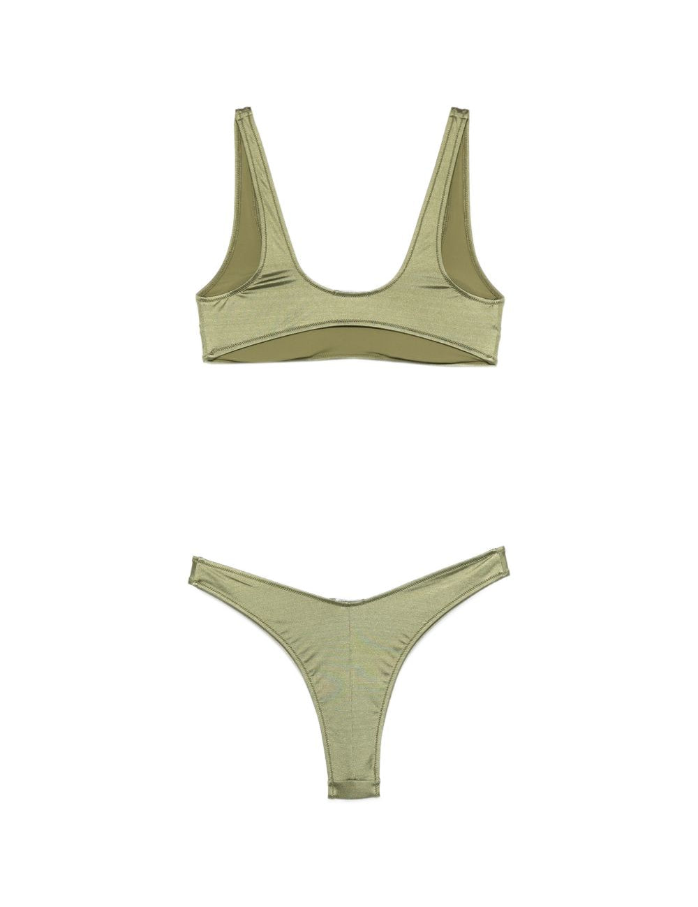Bikini con finitura metallica in verde Venuja - donna 