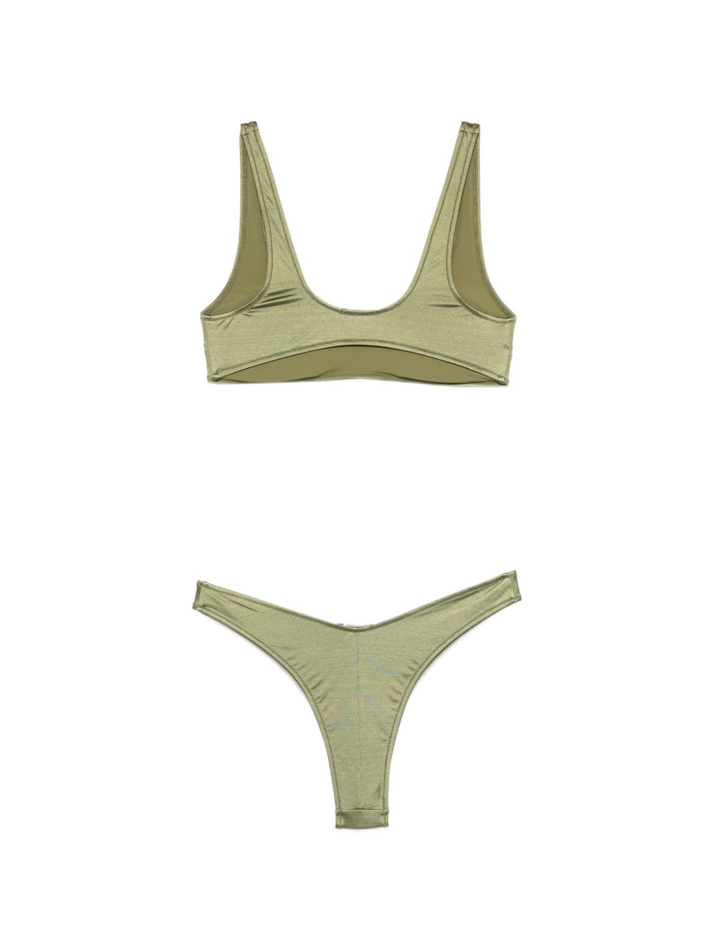 Bikini con finitura metallica in verde Venuja - donna 