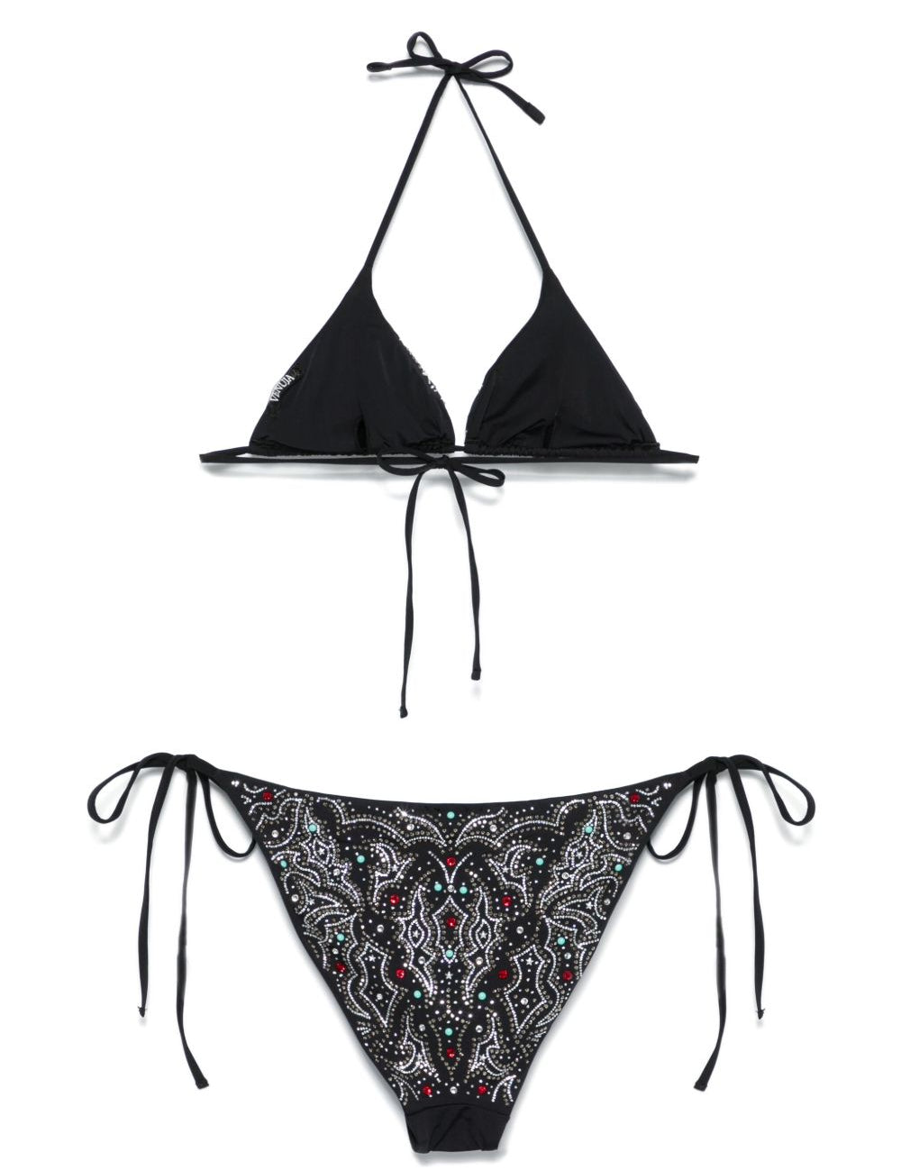 Set bikini a triangolo con decorazione in nero Venuja - donna 