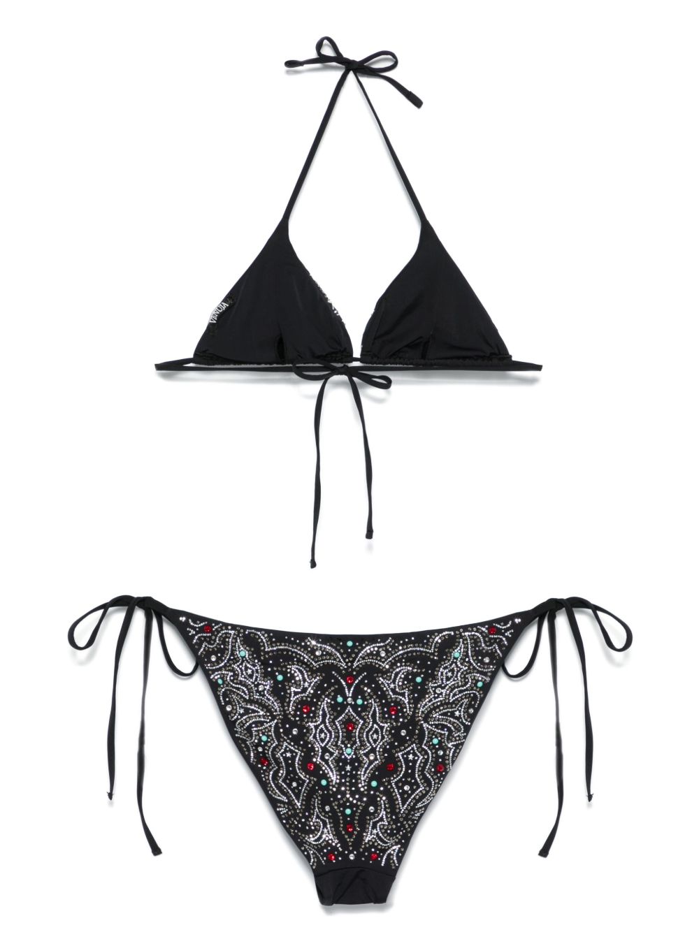 Set bikini a triangolo con decorazione in nero Venuja - donna 
