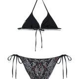 Set bikini a triangolo con decorazione in nero Venuja - donna 
