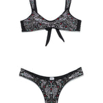 Reggiseno bikini con decorazione in nero Venuja - donna 