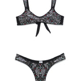 Reggiseno bikini con decorazione in nero Venuja - donna 