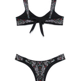 Reggiseno bikini con decorazione in nero Venuja - donna 