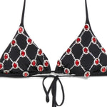 Bikini a traliccio decorato con cristalli in nero Venuja - donna 
