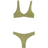 Bikini decorato con cristalli in verde Venuja - donna 