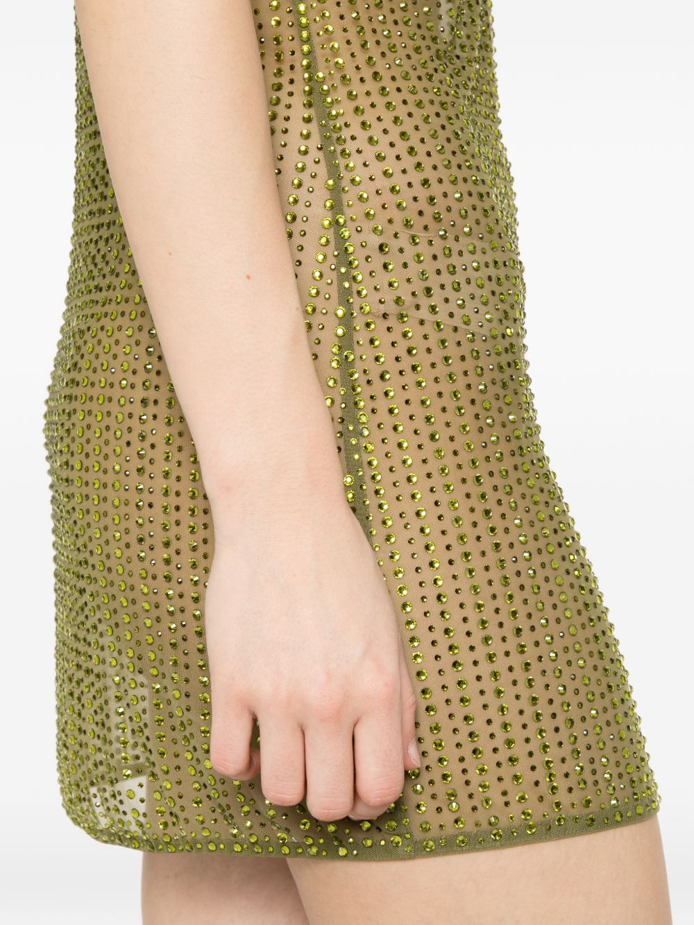 Miniabito con cristalli in verde Venuja - donna 