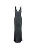 Long dress with black Venuja decoration - women