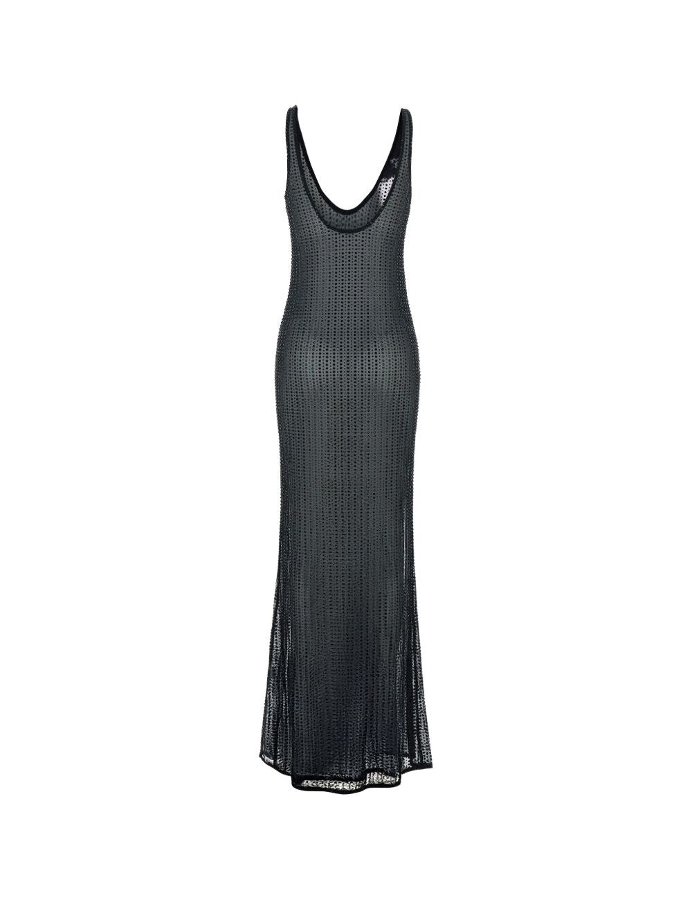 Abito lungo con decorazione in nero Venuja - donna 