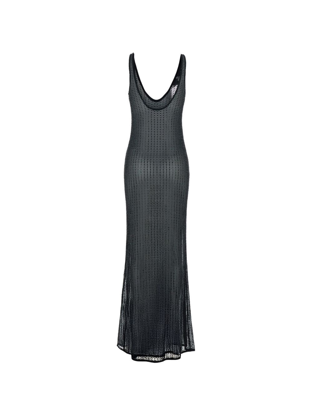 Abito lungo con decorazione in nero Venuja - donna 